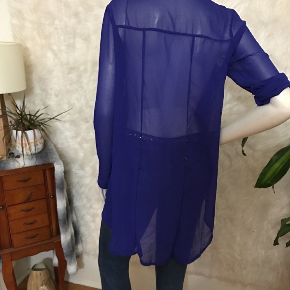 Gorgeous double layered Chiffon button back top N… - image 8